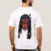 Apache Warrior Face Illustratie T-shirt (Achterkant)