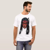 Apache Warrior Face Illustratie T-shirt (Voorkant volledig)