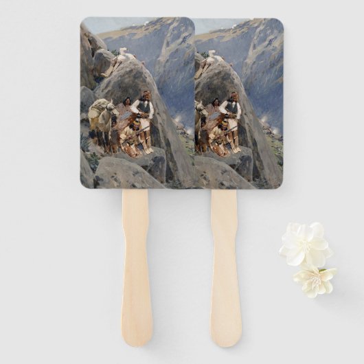 Apache Warriors: hinderlaag voor Amerikaanse caval Handwaaier (Voorkant en achterkant)