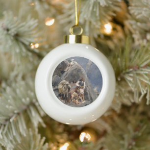Apache Warriors: hinderlaag voor Amerikaanse caval Keramische Bal Ornament