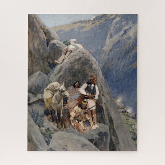 Apache Warriors: hinderlaag voor Amerikaanse caval Legpuzzel (Verticaal)