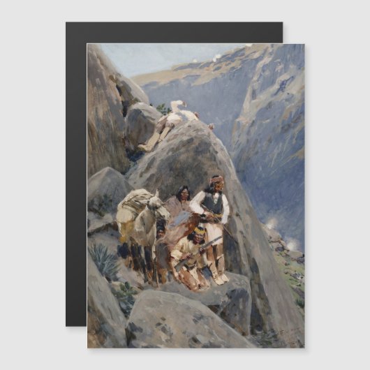 Apache Warriors: hinderlaag voor Amerikaanse caval Magnetische Uitnodiging (Voorkant / Achterkant)