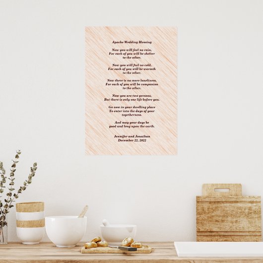 Apache Wedding Blessing 20x28 Matte Poster (Keuken)