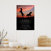 Apache Wedding Blessing Arabian paarden silhouette Poster (Keuken)