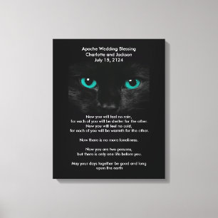 Apache Wedding Blessing Black Cat Canvas Afdruk