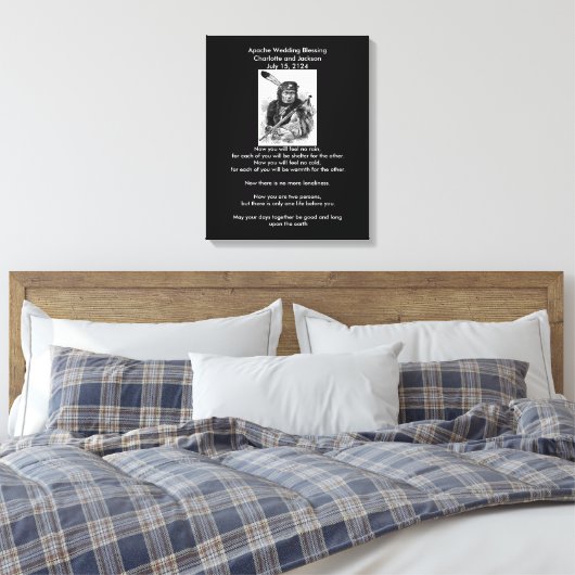 Apache Wedding Blessing Blood Cheif Canvas Afdruk (Insitu (Slaapkamer))