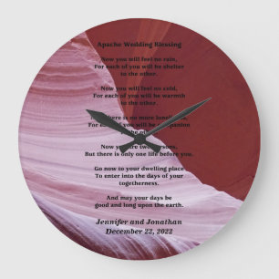 Apache Wedding Blessing Canyon Foto Clock Custom Grote Klok