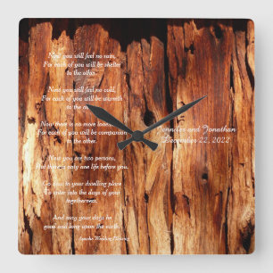 Apache Wedding Blessing Custom Square Wall klok