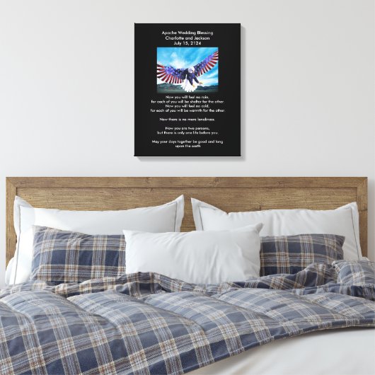 Apache Wedding Blessing Eagle 3 Canvas Afdruk (Insitu (Slaapkamer))