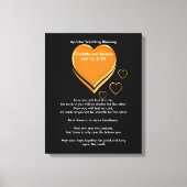 Apache Wedding Blessing Gold Hearts Canvas Afdruk (Voorkant)
