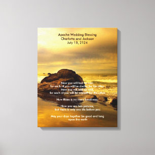 Apache Wedding Blessing Gold Ocean Rock Canvas Afdruk