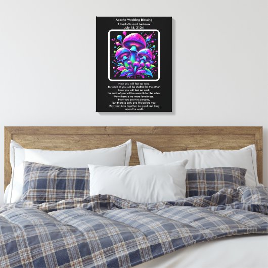 Apache Wedding Blessing Luminous Mushroom Fantasy Canvas Afdruk (Insitu (Slaapkamer))