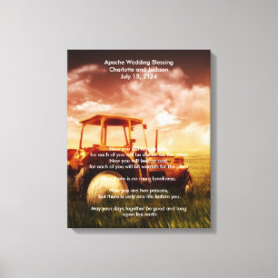 Apache Wedding Blessing Old Tractor Canvas Afdruk