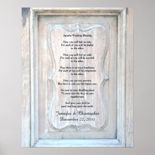Apache Wedding Blessing Old Wood Background 16x20 Poster