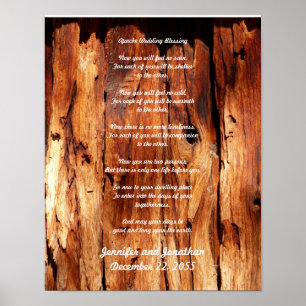 Apache Wedding Blessing Old Wood, Names Poster