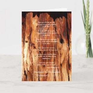 Apache Wedding Blessing Old Wood Wenskaart Kaart