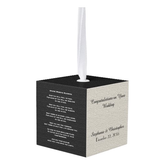 Apache Wedding Blessing Personalized Ornament (Achter hoekig)