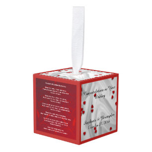 Apache Wedding Blessing Personalized Red Hearts Kubus Ornament