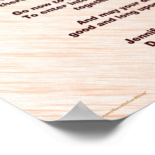 Apache Wedding Blessing Poster 11 x 14 inch Matte (Hoek)