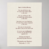 Apache Wedding Blessing Poster 11 x 14 inch Rustic (Voorkant)