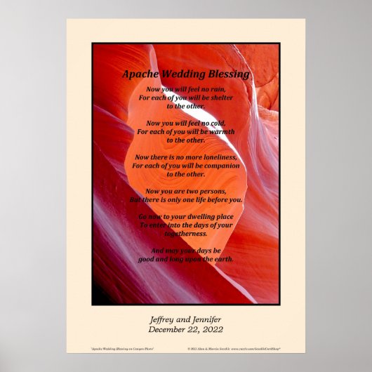 Apache Wedding Blessing Poster 20 x 28 inch (Voorkant)