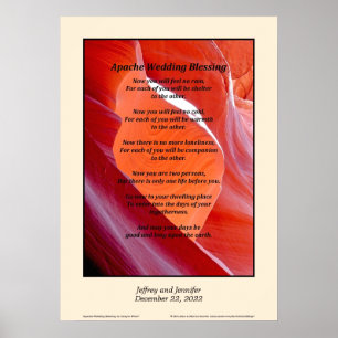 Apache Wedding Blessing Poster 20 x 28 inch