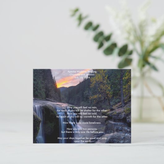 Apache Wedding Blessing River Briefkaart (Staand voorkant)