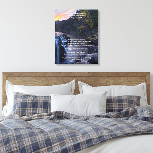 Apache Wedding Blessing River Water Herfsten Canvas Afdruk (Insitu (Slaapkamer))