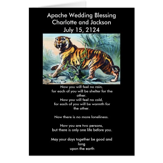 Apache Wedding Blessing Saber Toothed Tiger (Voorkant)