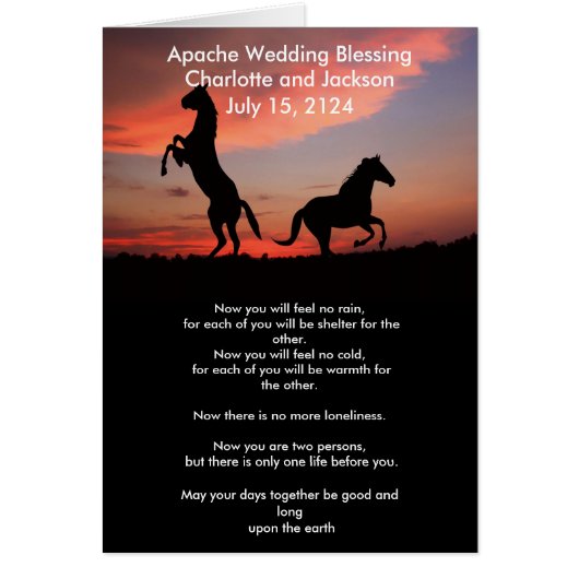 Apache Wedding Blessing silhouet (Voorkant)