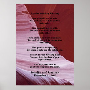 Apache Wedding Blessing Southwest Canyon Foto Poster