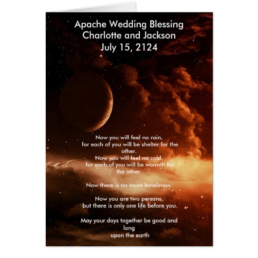 Apache Wedding Blessing Universe (Voorkant)