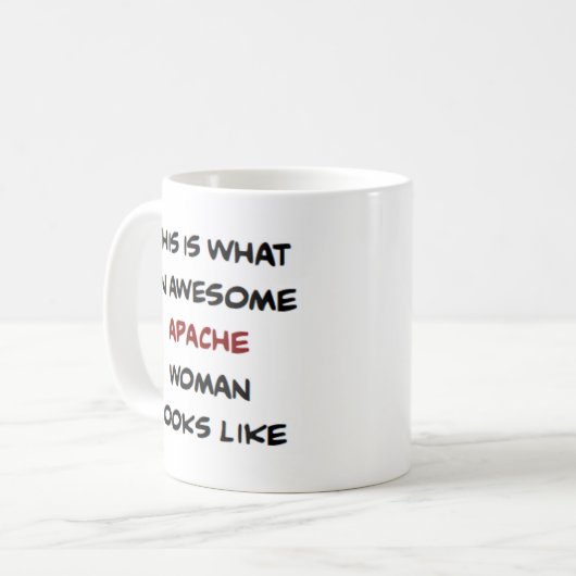 apache woman, awesome coffee mug (Devant gauche)