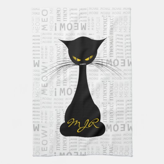 APAL: Aangepast zwart kat Theedoek (Verticaal)