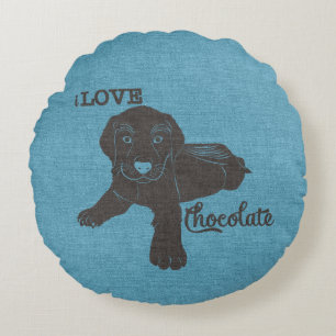 APAL - Chocolade Labrador Hondenliefhebbers Pill Rond Kussen