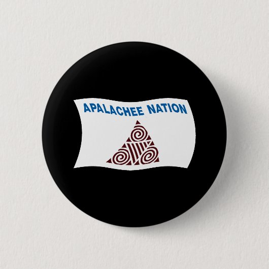 Apalachee Natie Vlag Knop Ronde Button 5,7 Cm (Voorkant)