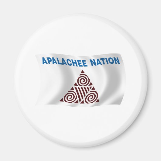 Apalachee Nation Flag Magnet Magneet (Voorkant)
