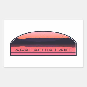 Apalachia Lake North Carolina Red Sunrise Rechthoekige Sticker
