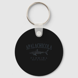 Apalachicola florida haai retro leisteen kunst vis sleutelhanger