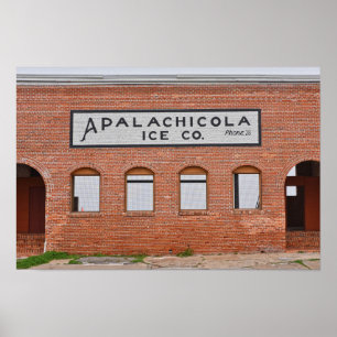 Apalachicola Ice Company-bord, Florida Poster