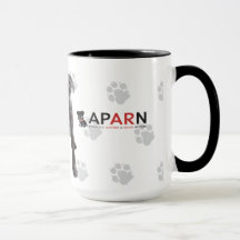 APARN No Pug left Behind Black 15 oz Ringer Mok