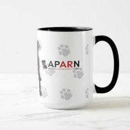 APARN No Pug left Behind Black 15 oz Ringer Mok