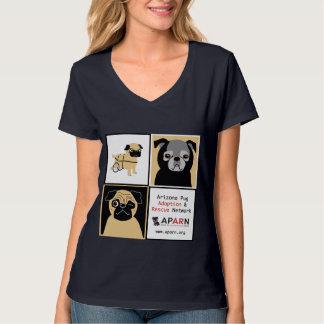 APARN Rescue Pugs Women Hanes Nano V-Neck T-Shirt