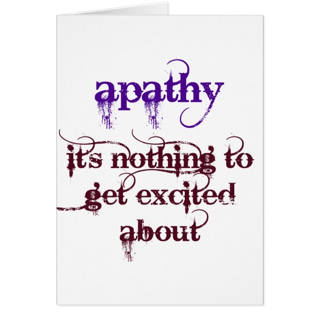 Apathie humoristique (Devant)