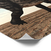 Apatosaurus dinosaur in de woestijn - 3D rendering Poster (Hoek)