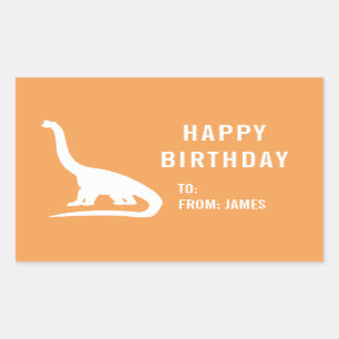 Apatosaurus Dinosaur Personaliseer Gift Sticker