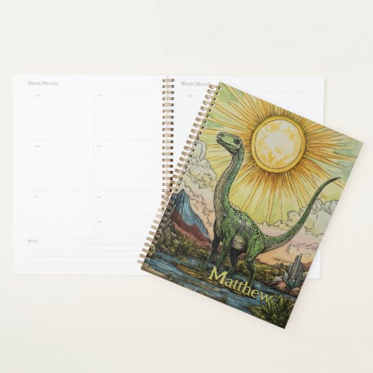 Apatosaurus dinosaurus illustratie planner (Display)