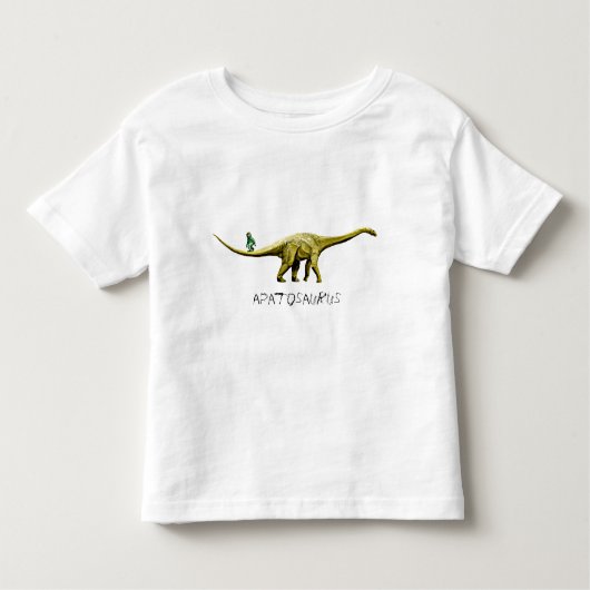 Apatosaurus & Graangroene appel Kinder Shirts (Voorkant)