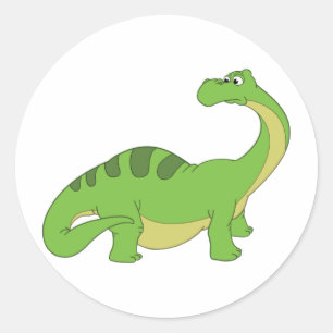 Apatosaurus Ronde Sticker