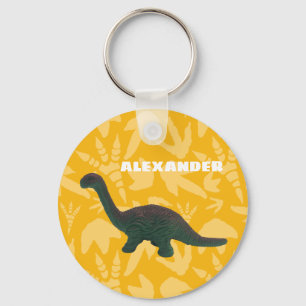 Apatosaurus Speelgoed Dinosaur Green en Geel Sleutelhanger